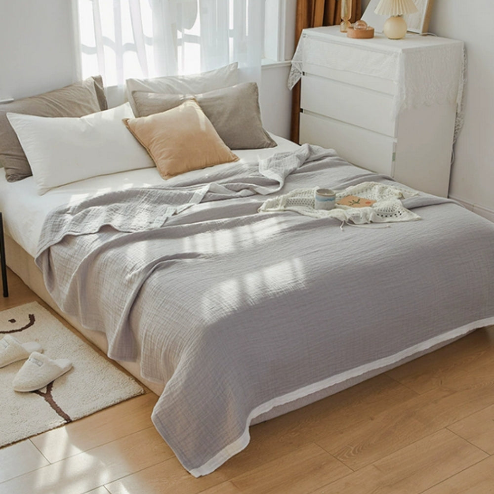 Muslin Cotton Blanket Six-Layer Breathable & Machine Washable - Image 8