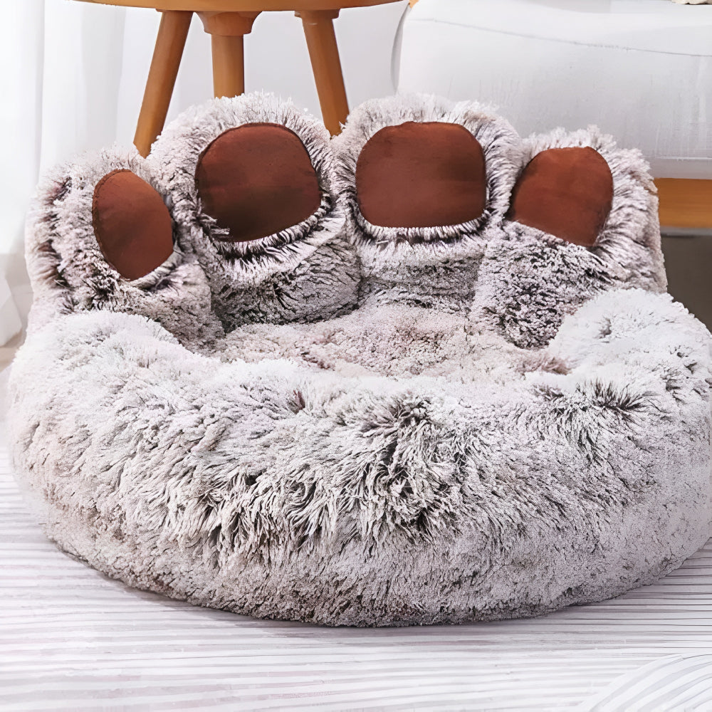 Pet Bed Paw-Shaped Ultra-Soft Plush Non-Slip Base - Image 11