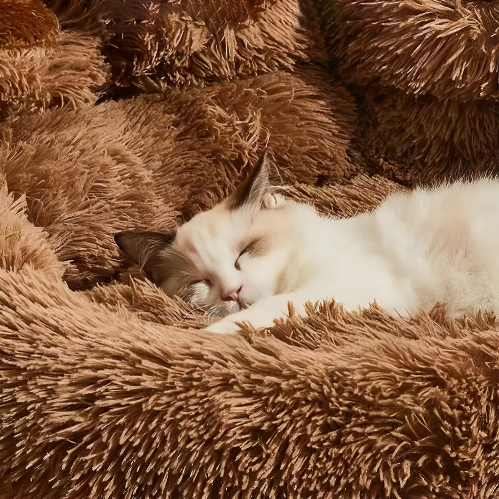 Pet Bed Paw-Shaped Ultra-Soft Plush Non-Slip Base - Image 3