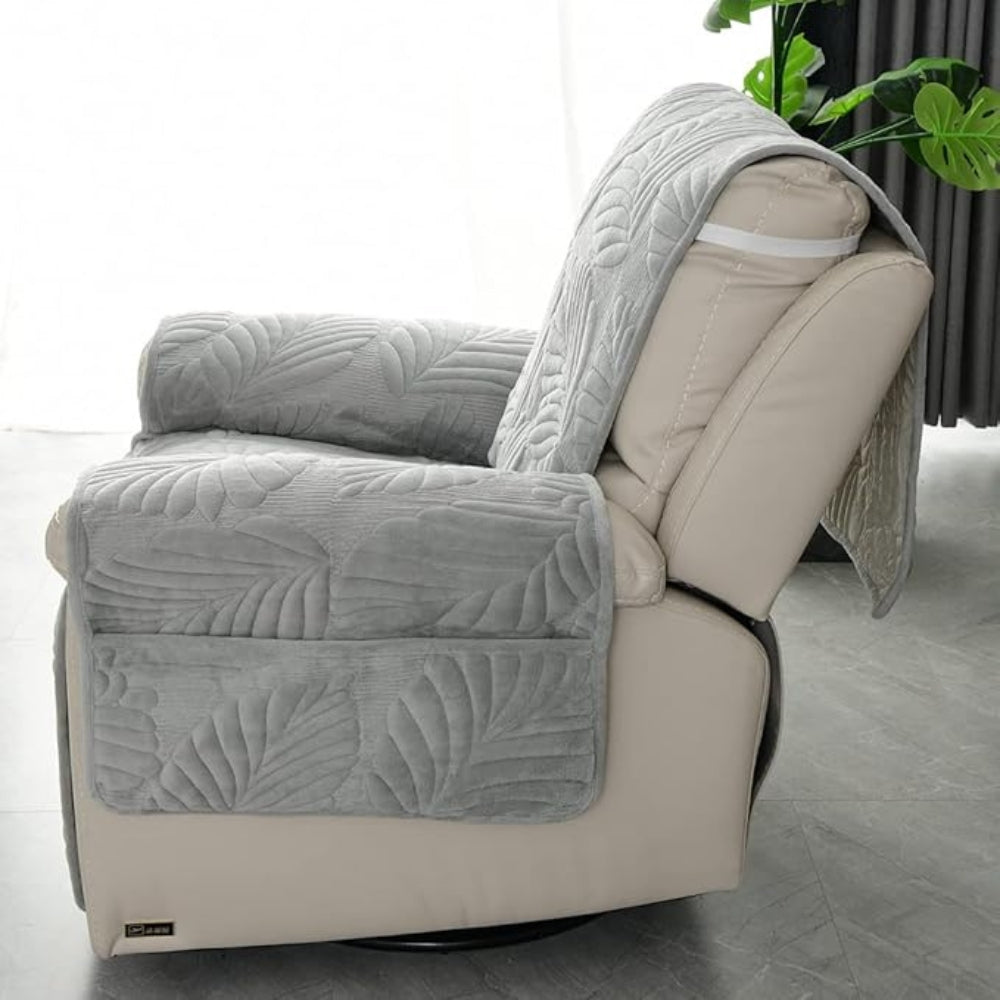 Recliner Cover Microfiber Anti-Slip Backing Universal Fit - Image 9