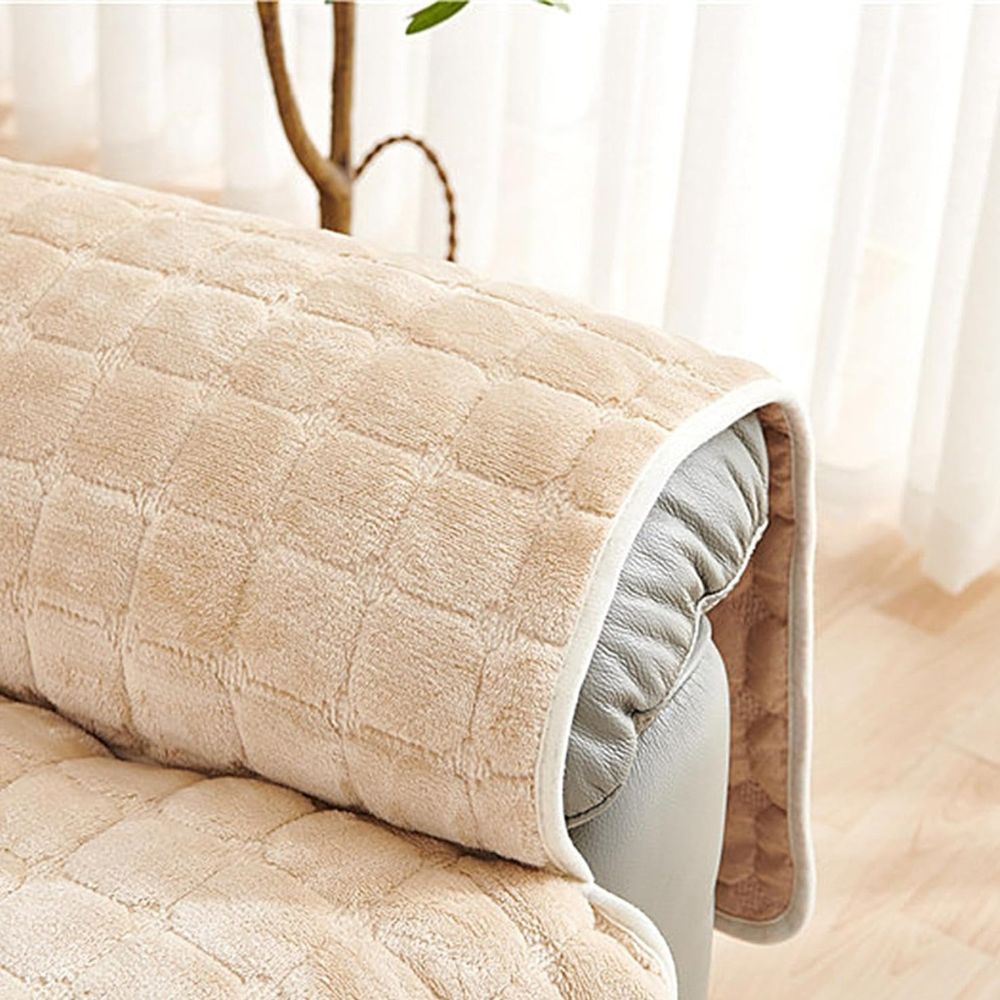 Recliner Cover Quilted Microfiber Non-Slip Side Pocket - Image 5