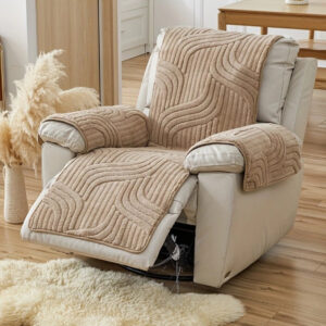 Recliner Sofa Cover Thick Plush Anti-Slip Machine Washable