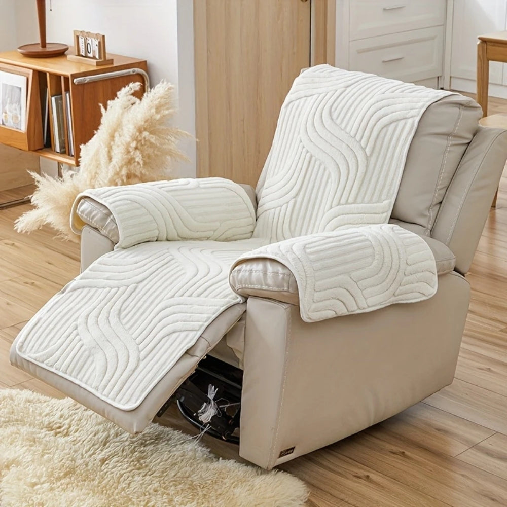 Recliner Sofa Cover Thick Plush Anti-Slip Machine Washable - Image 5