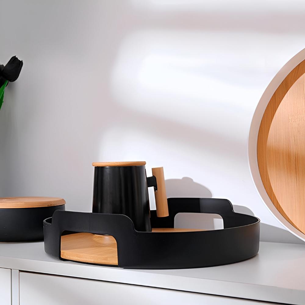 Serving Tray Sustainable Bamboo Nordic & Minimalist 12 Inch - Image 3