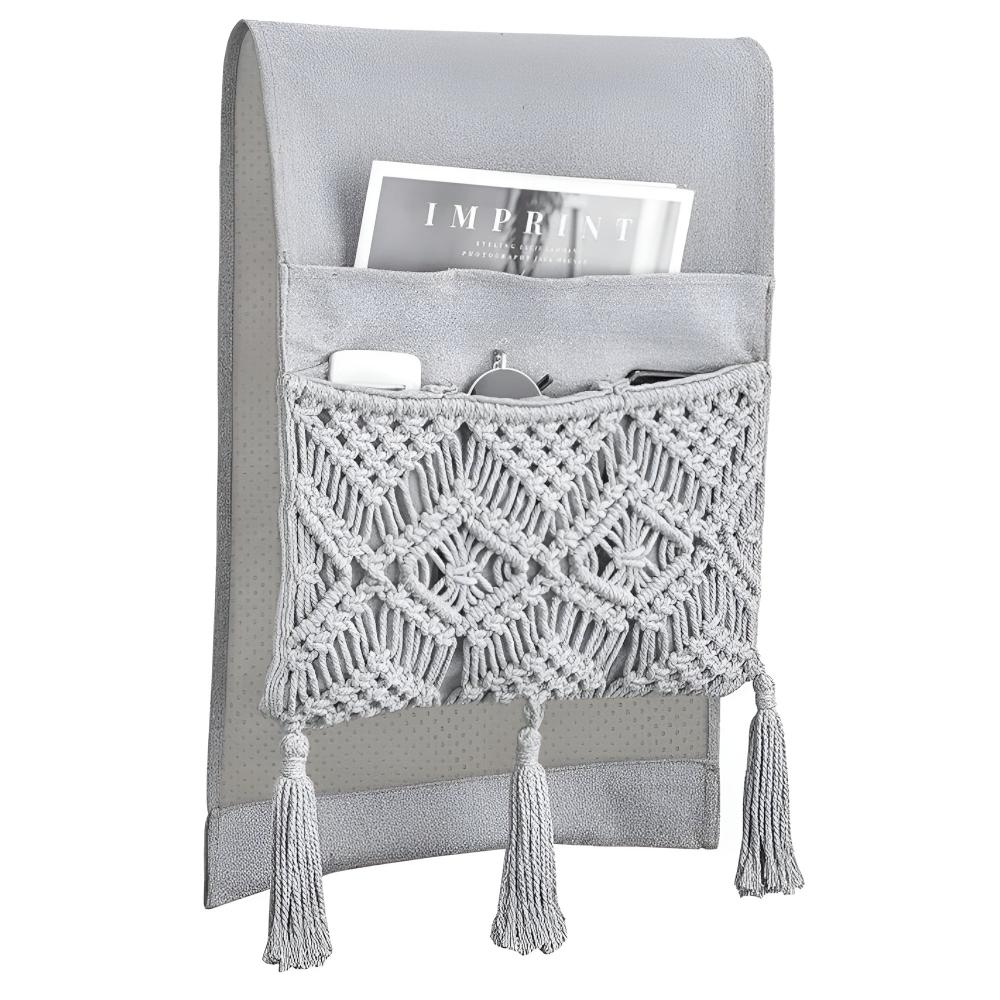 Sofa Caddy Handmade Boho Four-Pocket Non-Slip - Image 3