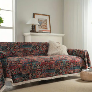 Sofa Cover Boho Moroccan Cotton Blend Anti-Scratch