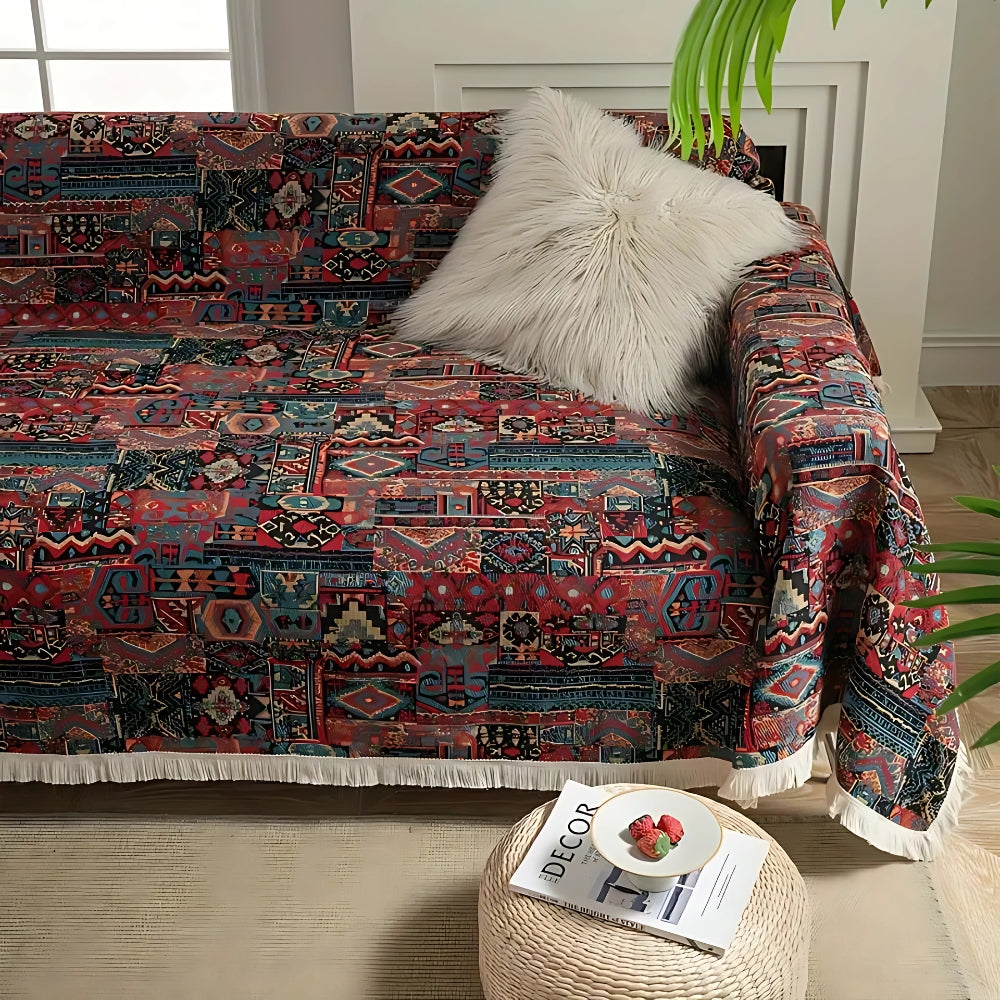 Sofa Cover Boho Moroccan Cotton Blend Anti-Scratch - Image 2