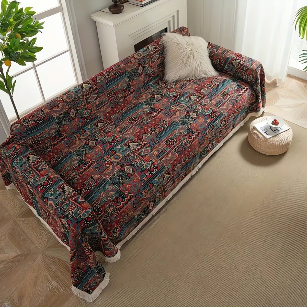 Sofa Cover Boho Moroccan Cotton Blend Anti-Scratch - Image 3