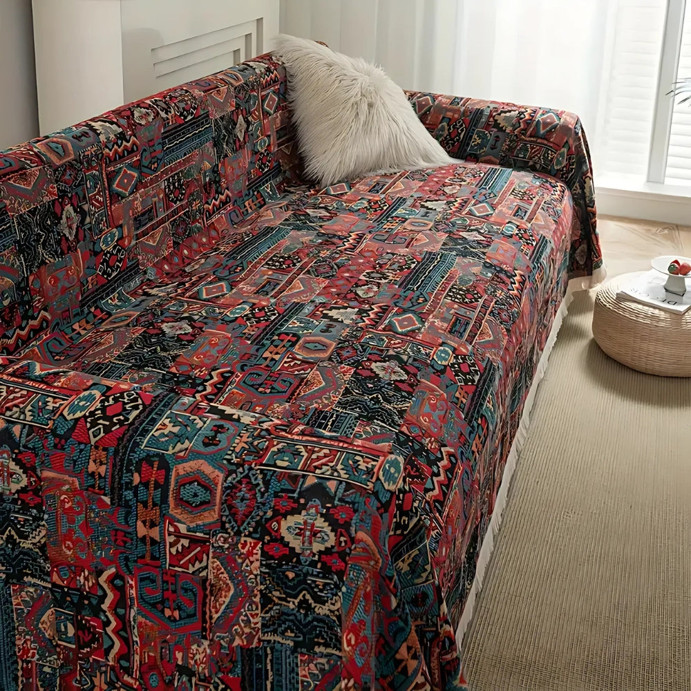 Sofa Cover Boho Moroccan Cotton Blend Anti-Scratch - Image 4