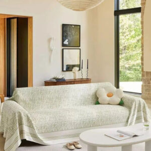 Sofa Cover Breathable Microfiber & Reversible Sketch Design