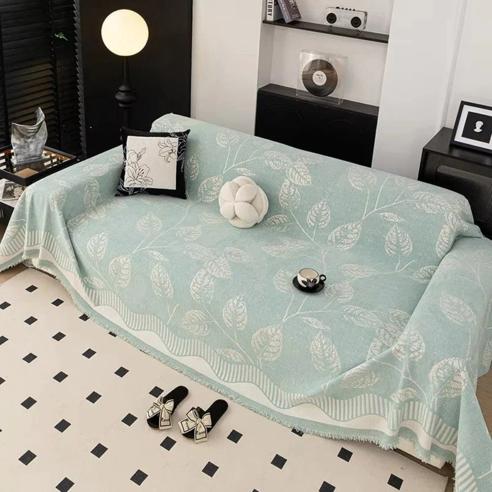Sofa Cover Chenille Leaf Pattern Anti-Slip & Machine Washable - Image 6