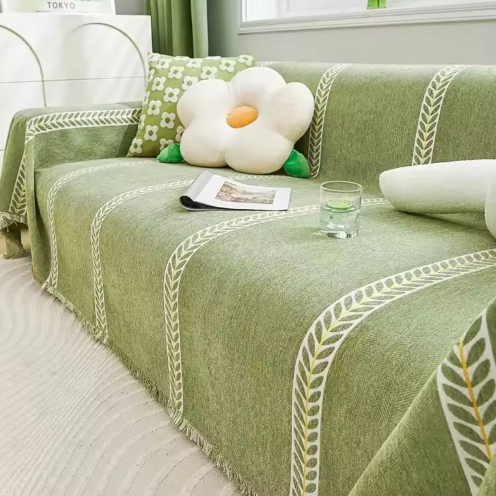 Sofa Cover Chenille Leaf Pattern Non-Slip & Machine Washable - Image 10