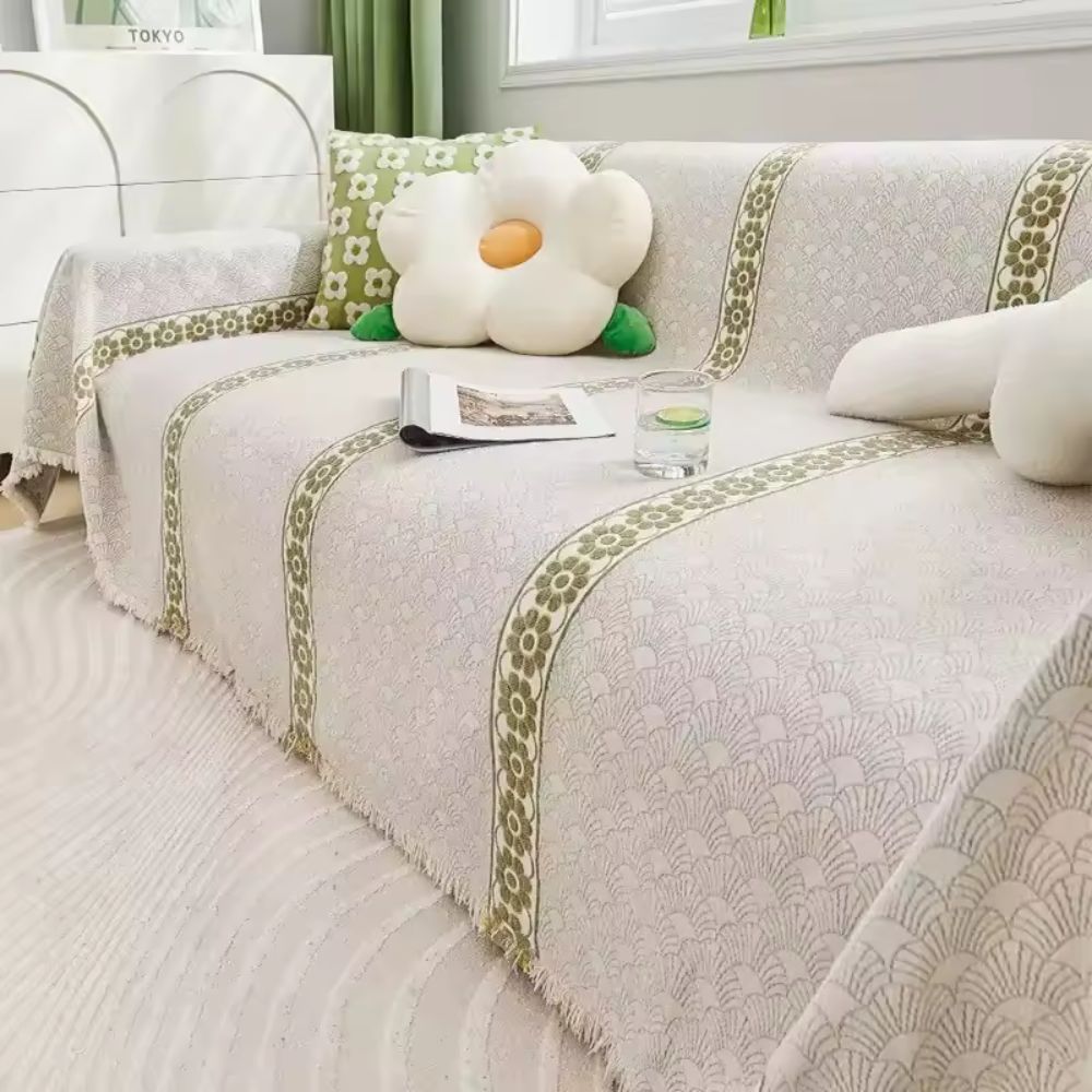 Sofa Cover Chenille Leaf Pattern Non-Slip & Machine Washable - Image 5