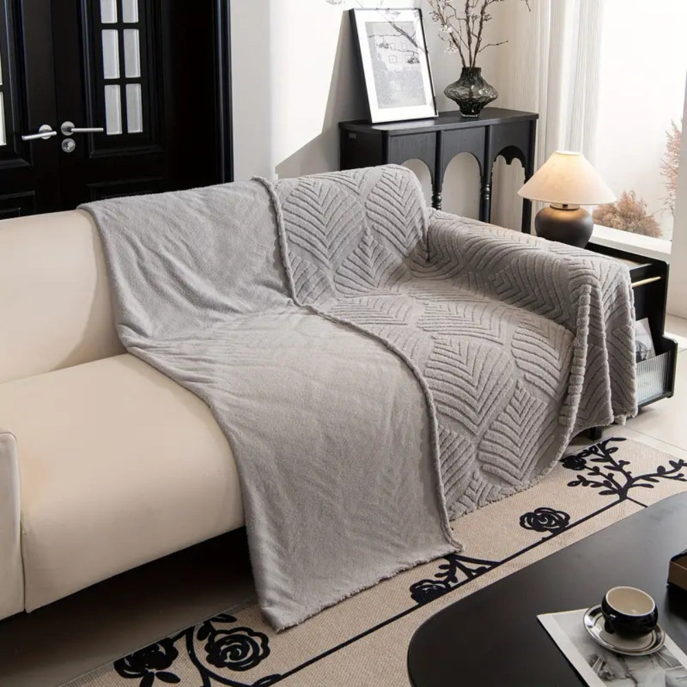 Sofa Cover Herringbone Fleece Cotton Blend Machine Washable - Image 8