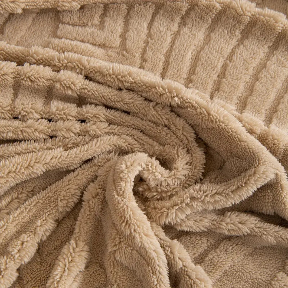 Sofa Cover Herringbone Fleece Cotton Blend Machine Washable - Image 9