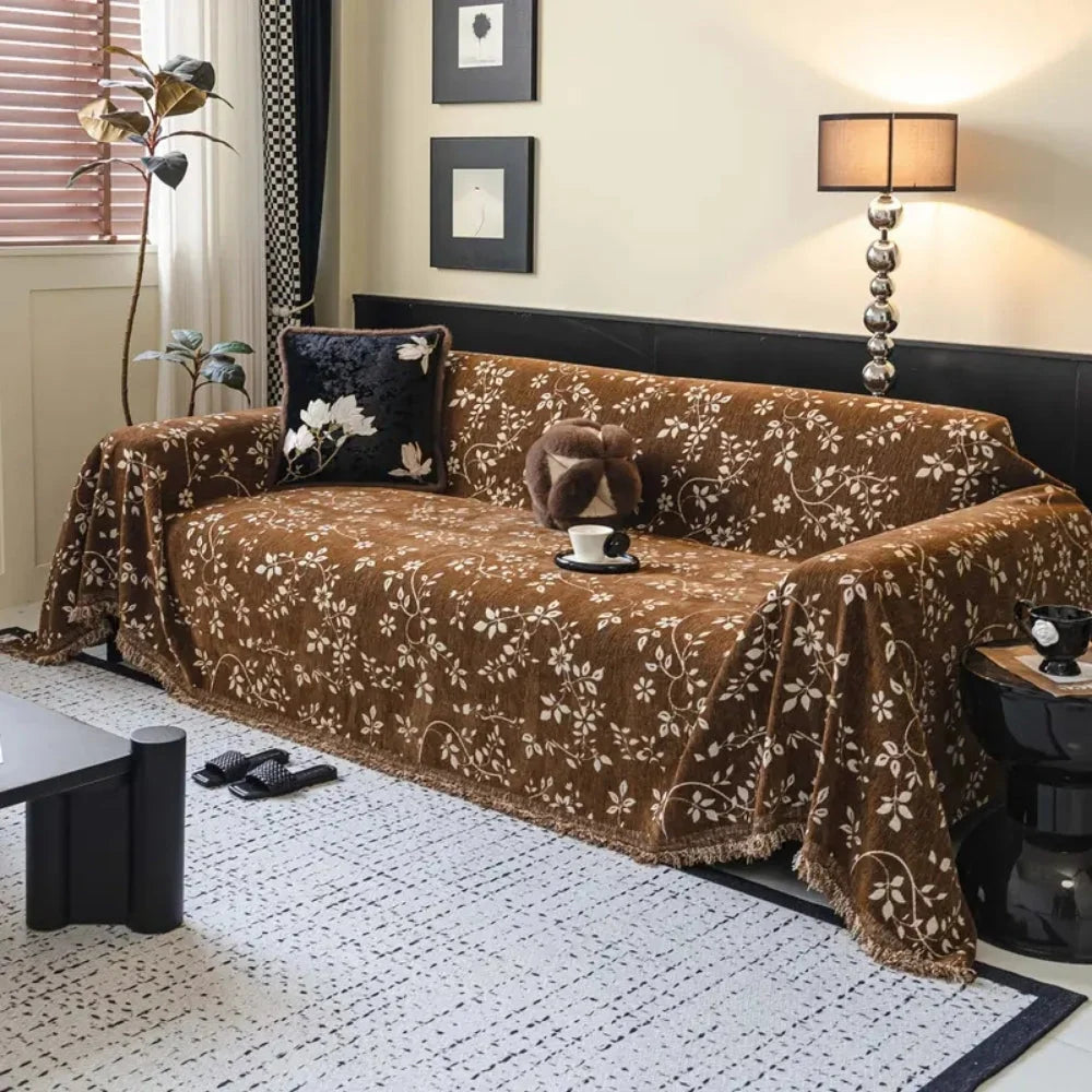 Sofa Cover Microfiber Non-Slip Tassel Edges - Image 3