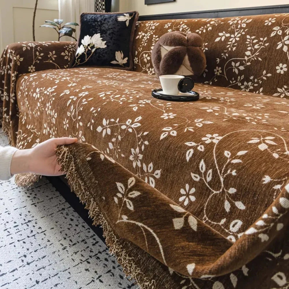 Sofa Cover Microfiber Non-Slip Tassel Edges - Image 7