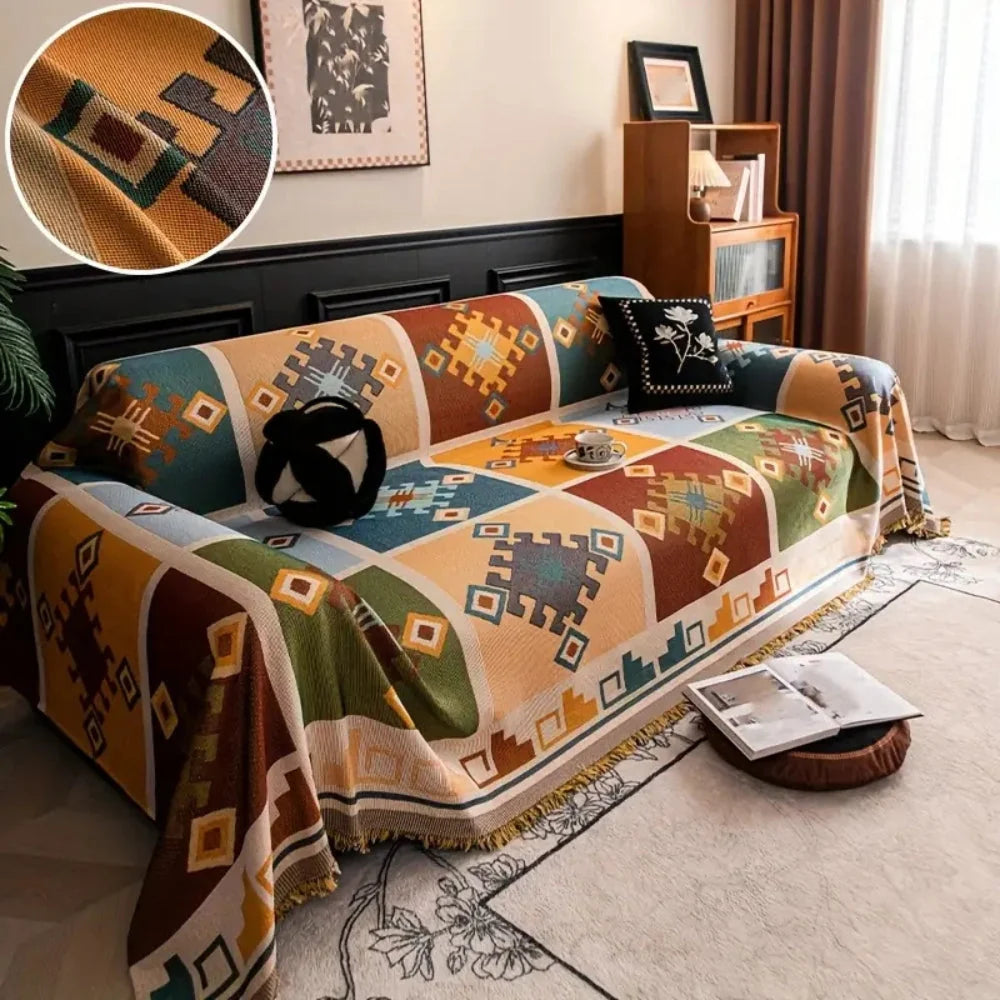 Sofa Cover Modern Geometric Microfiber Anti-Slip - Image 2