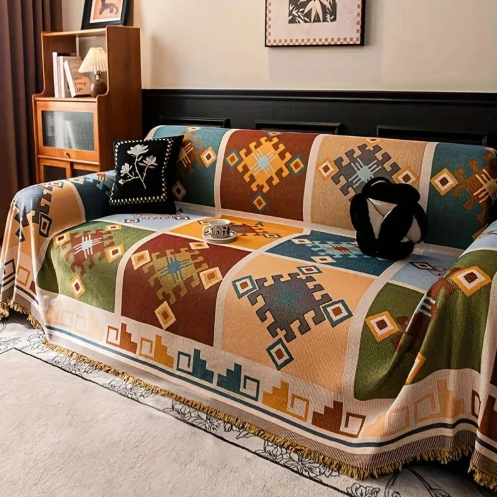 Sofa Cover Modern Geometric Microfiber Anti-Slip - Image 3