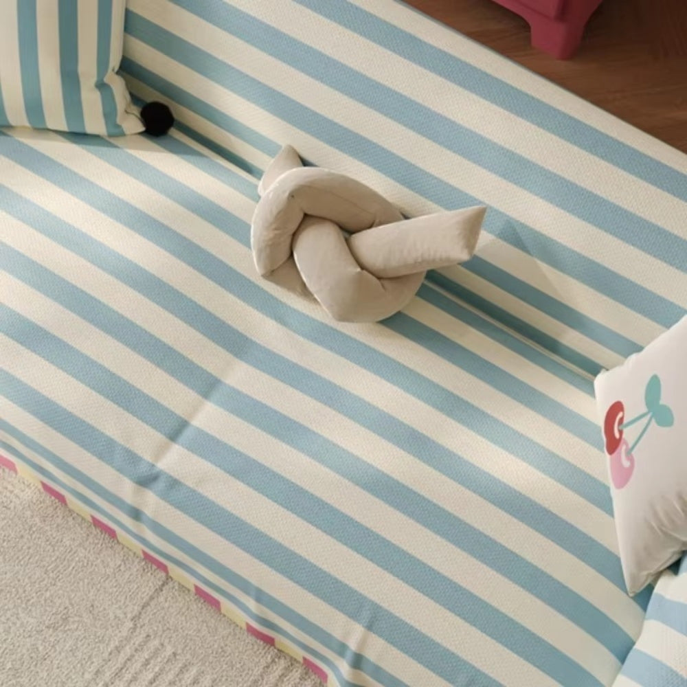 Sofa Cover Pastel Striped Microfiber Machine Washable - Image 6