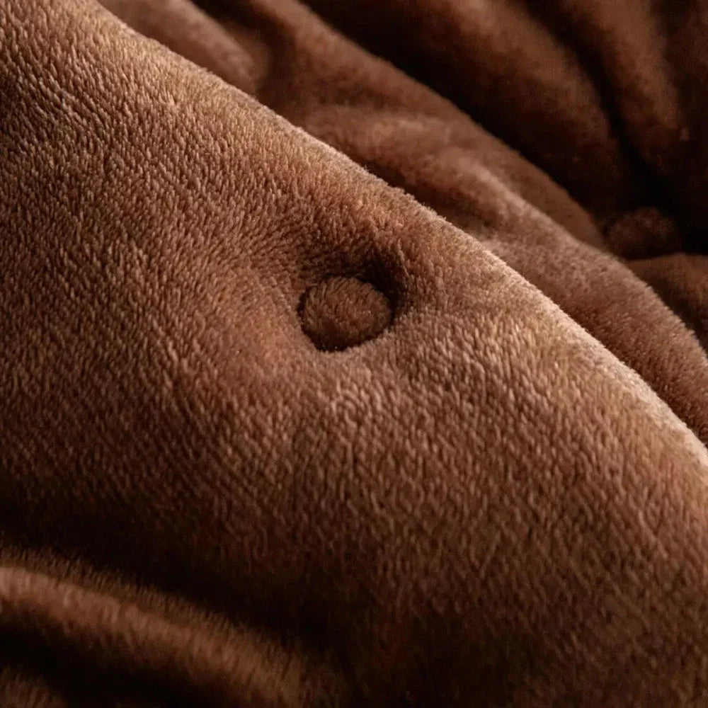 Sofa Cover Plush Button-Tufted Microfiber - Image 2