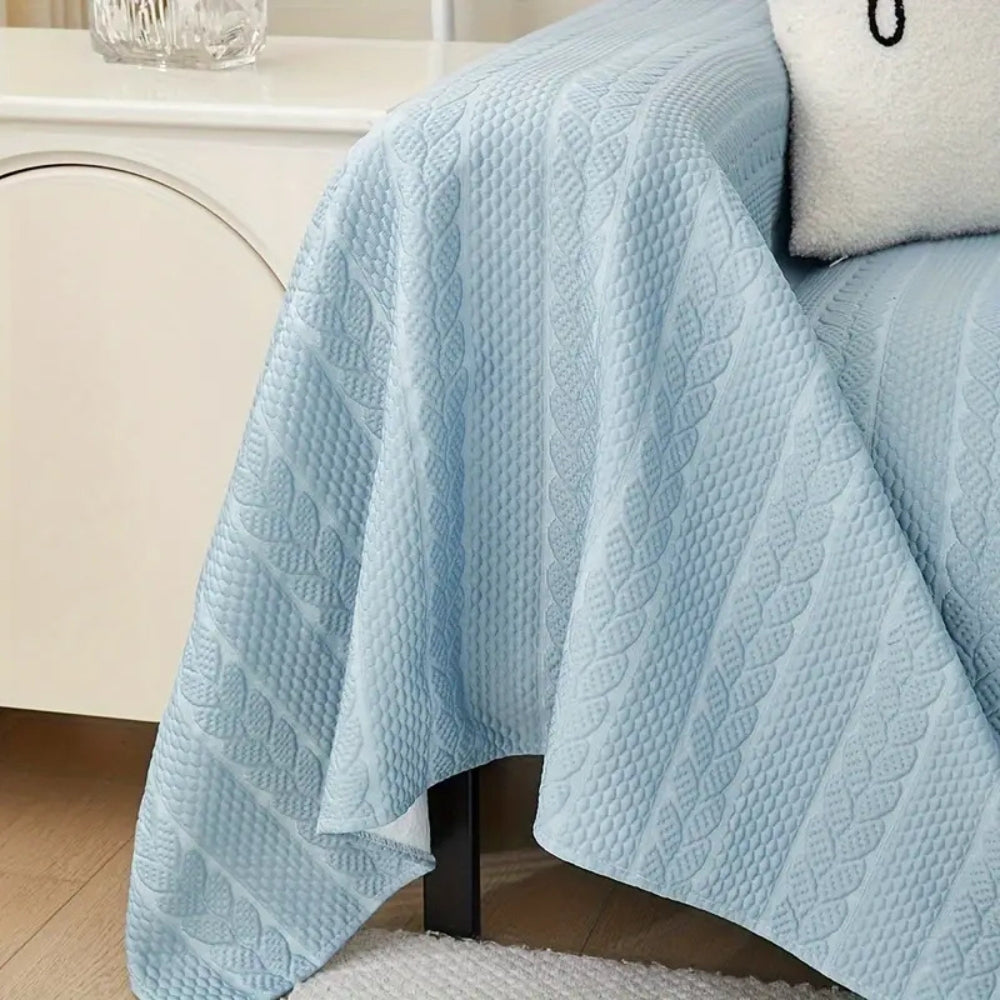 Sofa Cover Plush Leaf Pattern Microfiber & Non-Slip - Image 7
