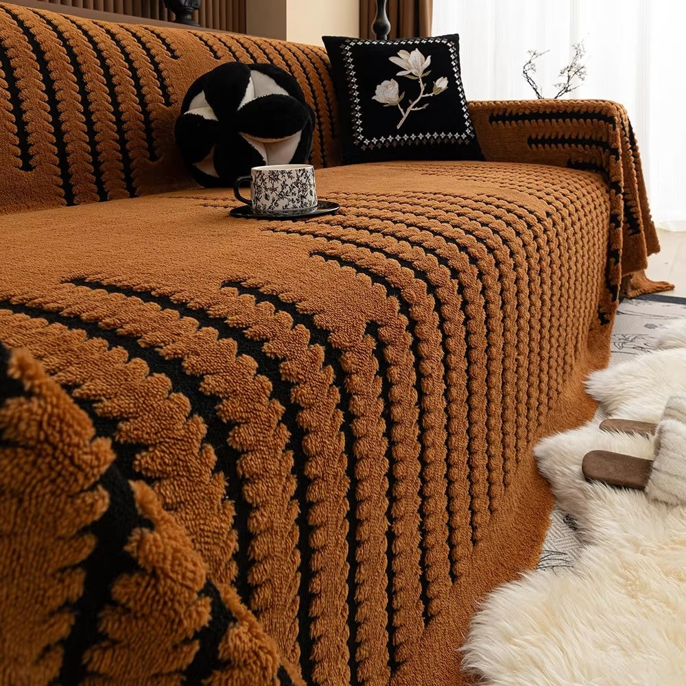 Sofa Cover Plush Tufted Microfiber Non-Slip Backing & Machine Washable - Image 3