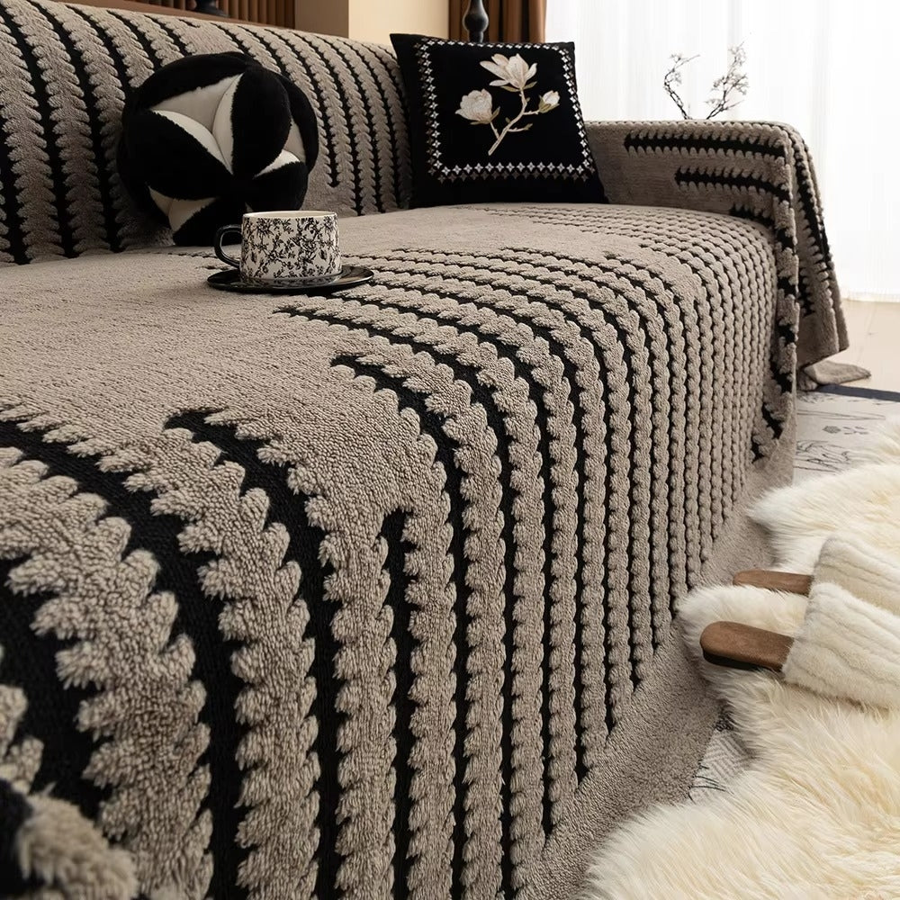 Sofa Cover Plush Tufted Microfiber Non-Slip Backing & Machine Washable - Image 4