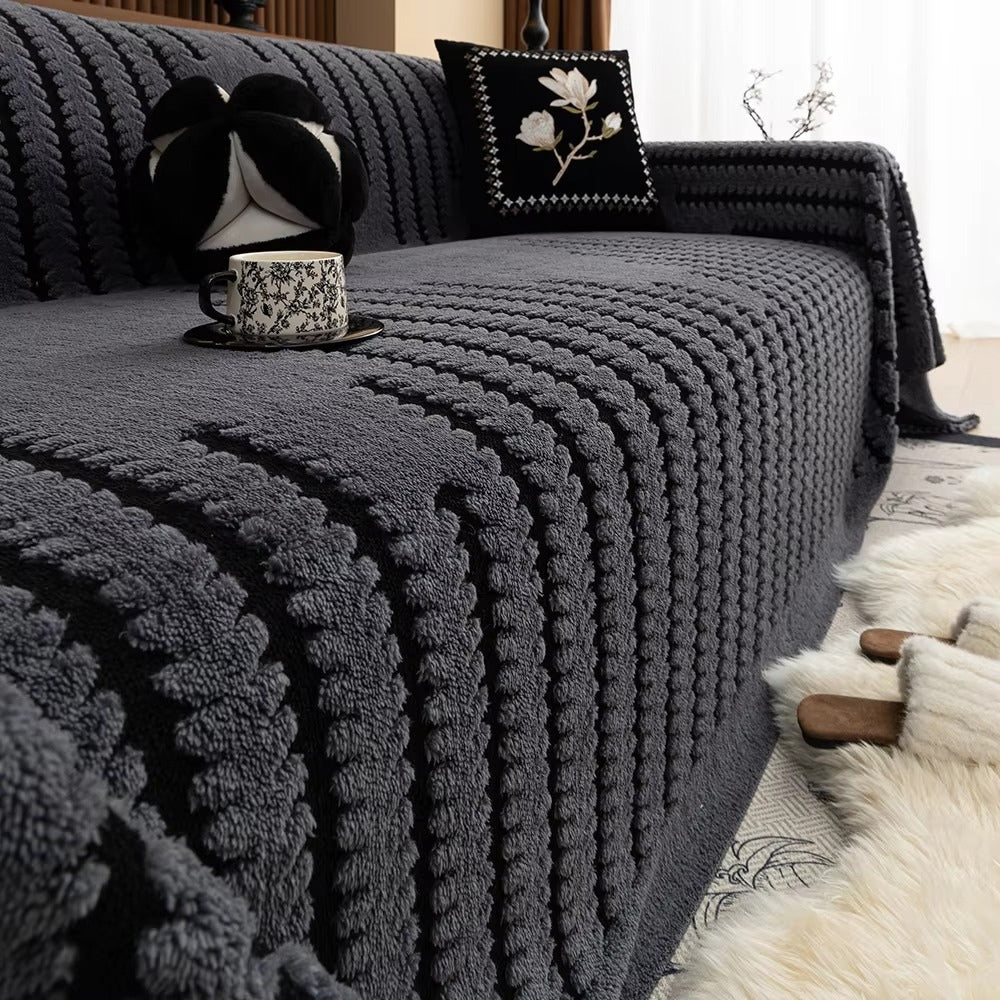 Sofa Cover Plush Tufted Microfiber Non-Slip Backing & Machine Washable - Image 7