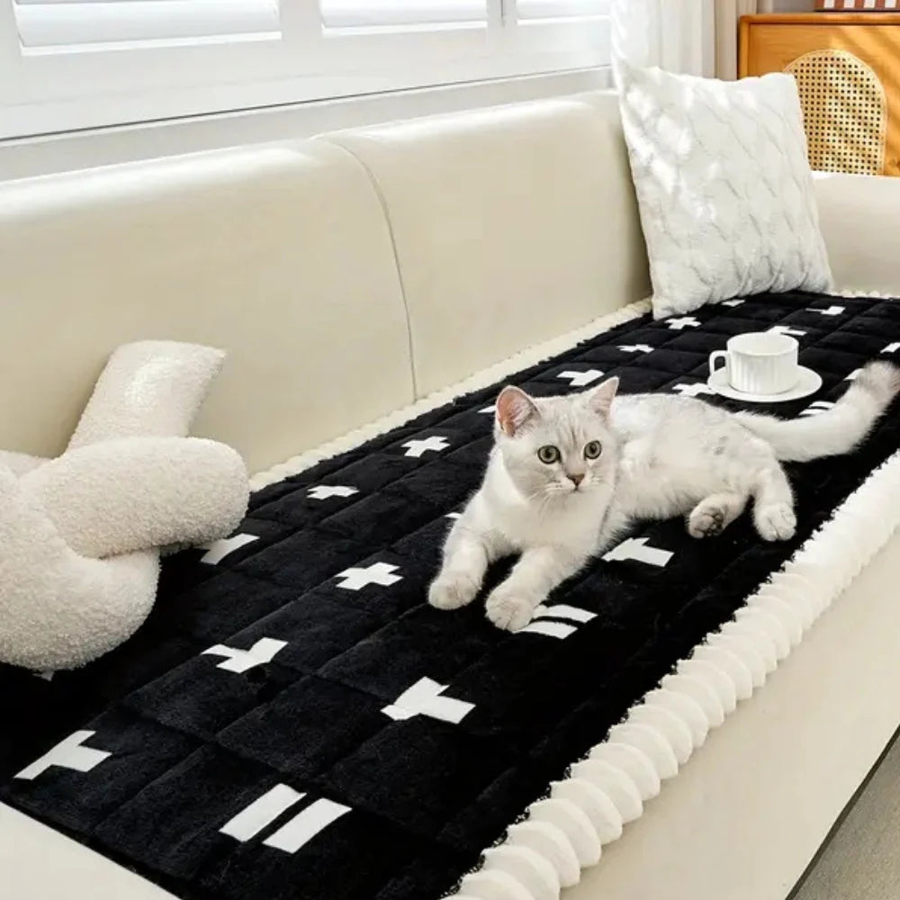 Sofa Cover Quilted Microfiber Blend Ruffled Edge - Image 7