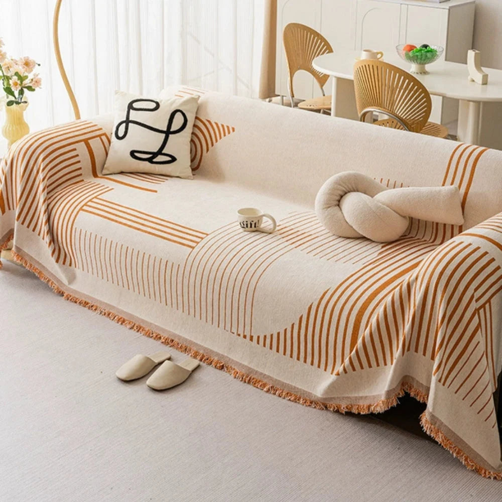Sofa Cover Thick Chenille Snowflake Design Machine Washable - Image 4