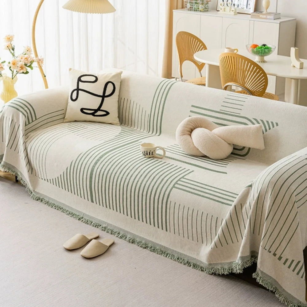 Sofa Cover Thick Chenille Snowflake Design Machine Washable - Image 5