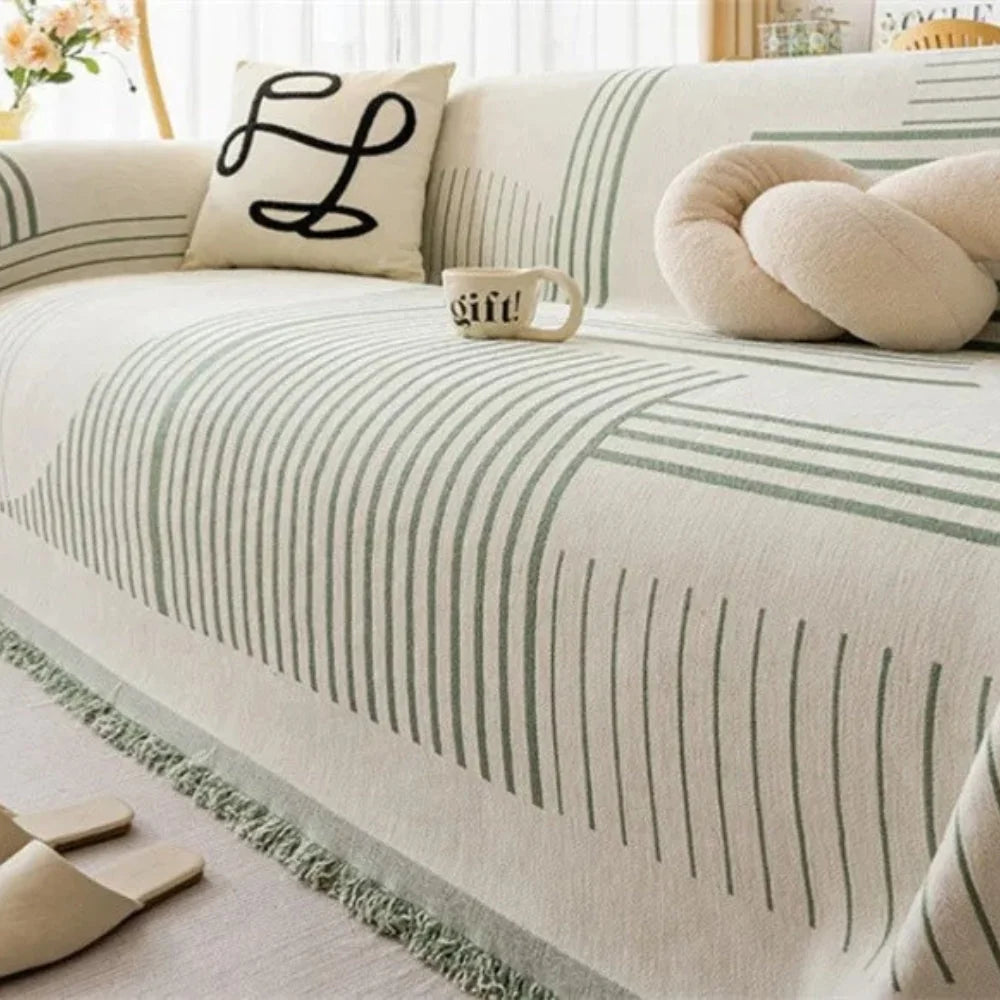 Sofa Cover Thick Chenille Snowflake Design Machine Washable - Image 7