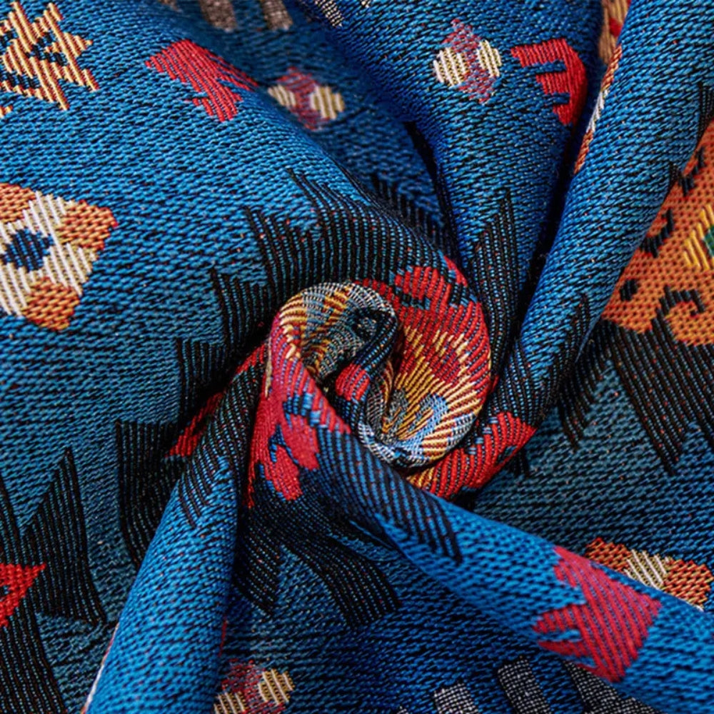 Sofa Cover Vibrant Geometric Jacquard Cotton-Linen Blend Pet-Friendly - Image 7