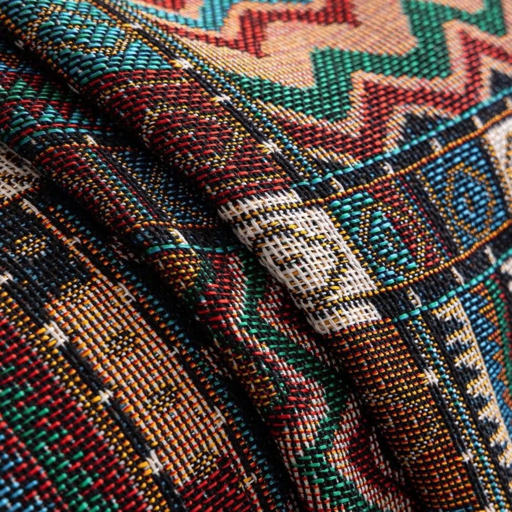 Sofa Cover Woven Chenille Boho Geometric Fade-Resistant - Image 3