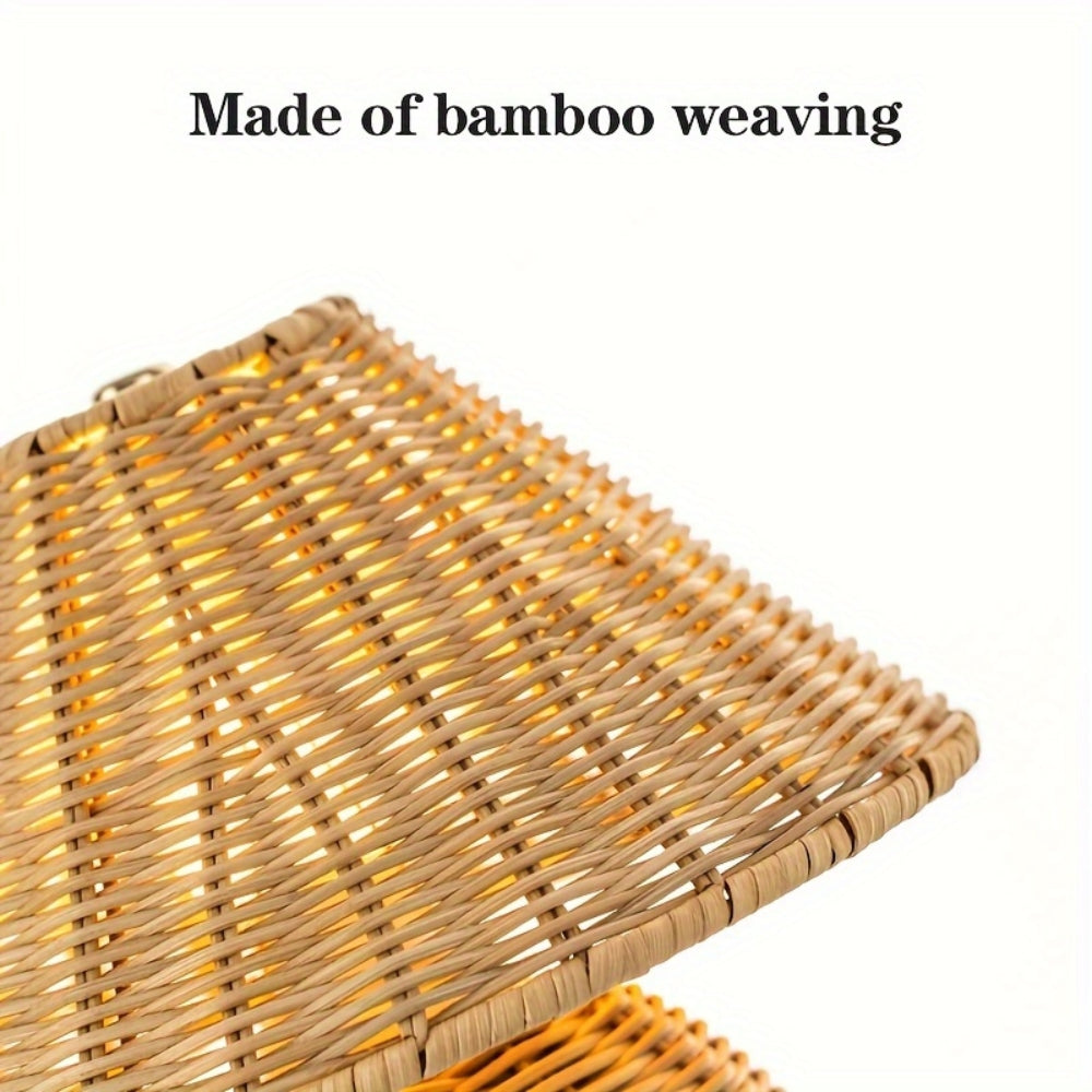 Table Lamp Rattan Shade Bamboo Base - Image 6