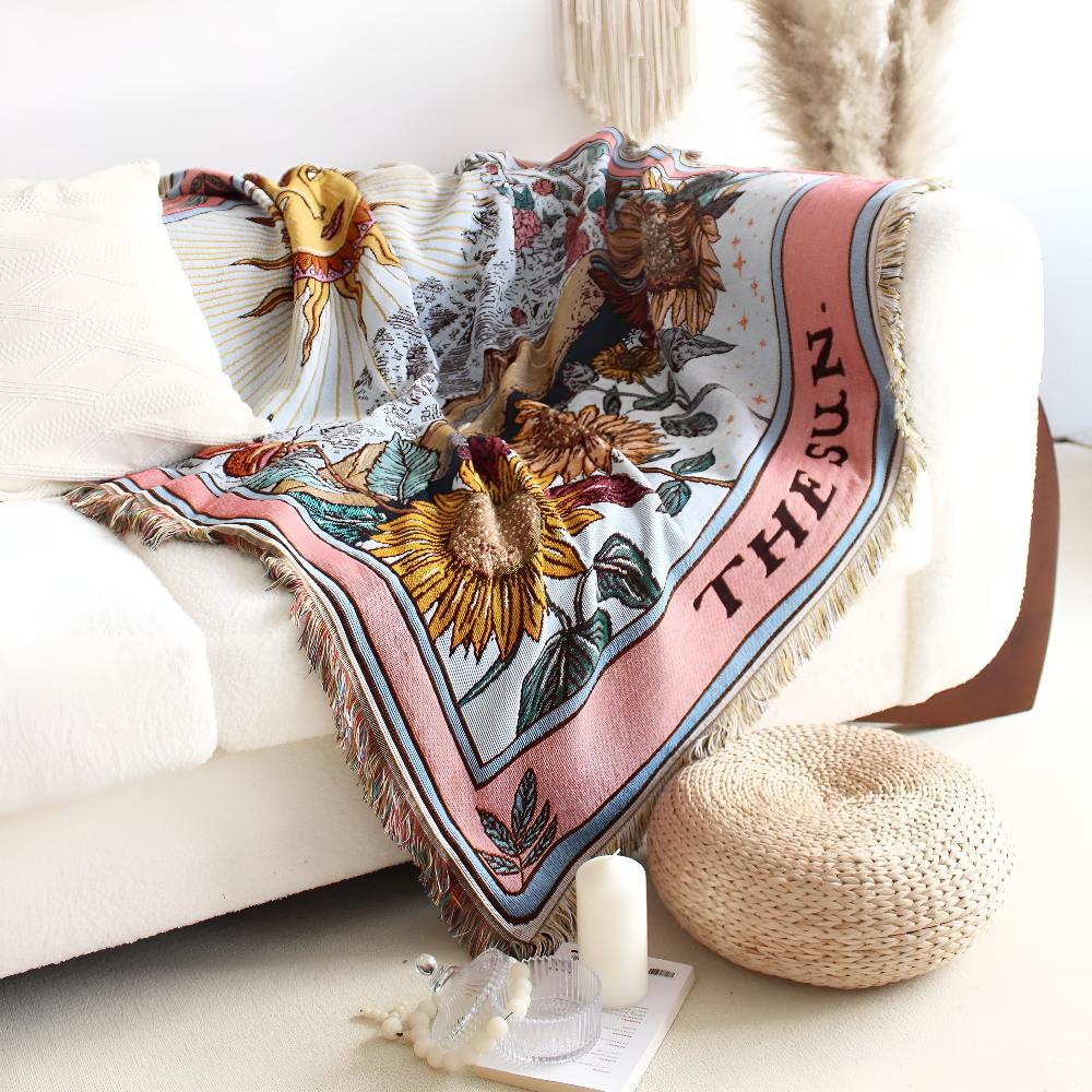 Tapestry Blanket Sun Tarot Soft Microfiber 51 x 63 - Image 2