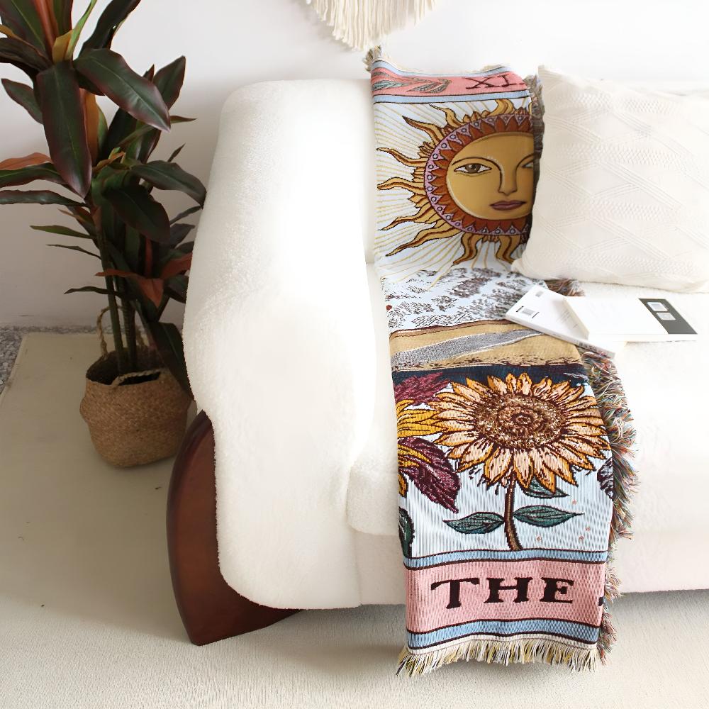 Tapestry Blanket Sun Tarot Soft Microfiber 51 x 63 - Image 3