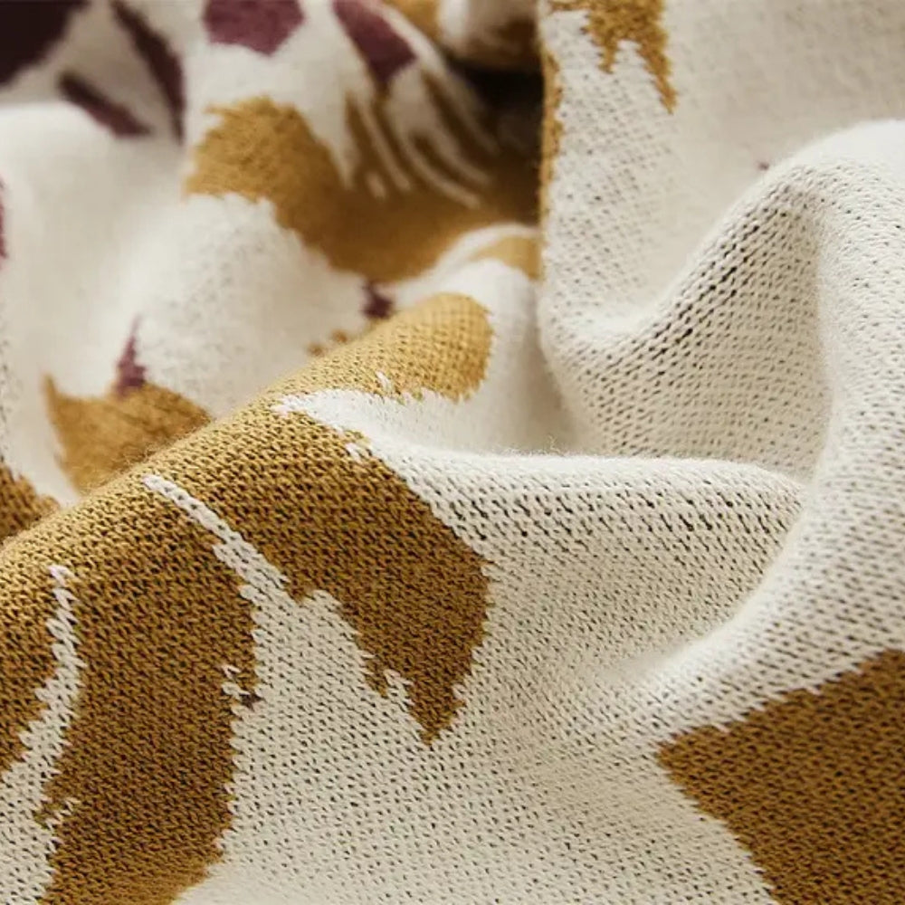 Throw Blanket 100% Cotton Geometric Jacquard Machine Washable - Image 6