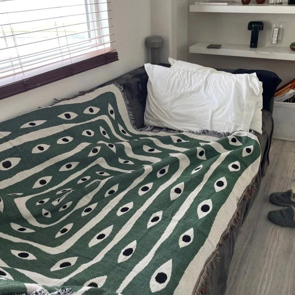 Throw Blanket 100% Cotton Reversible Machine Washable - Image 2