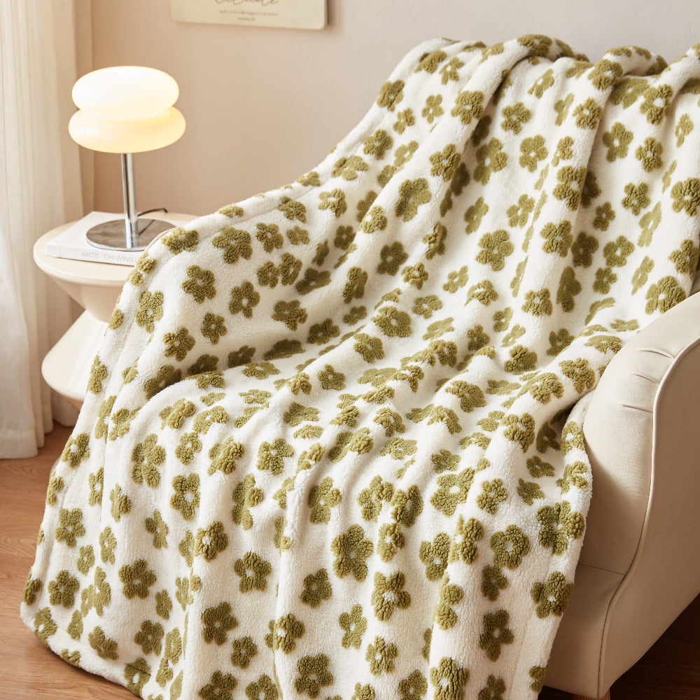 Throw Blanket Plush Microfiber Retro Floral 59x79 - Image 13