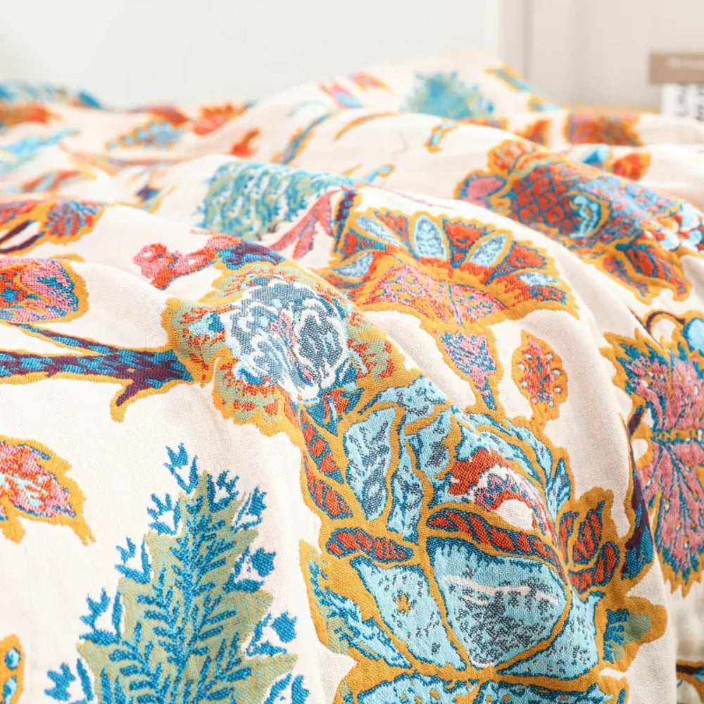 Throw Blanket Reversible 100% Cotton & Machine Washable - Image 3