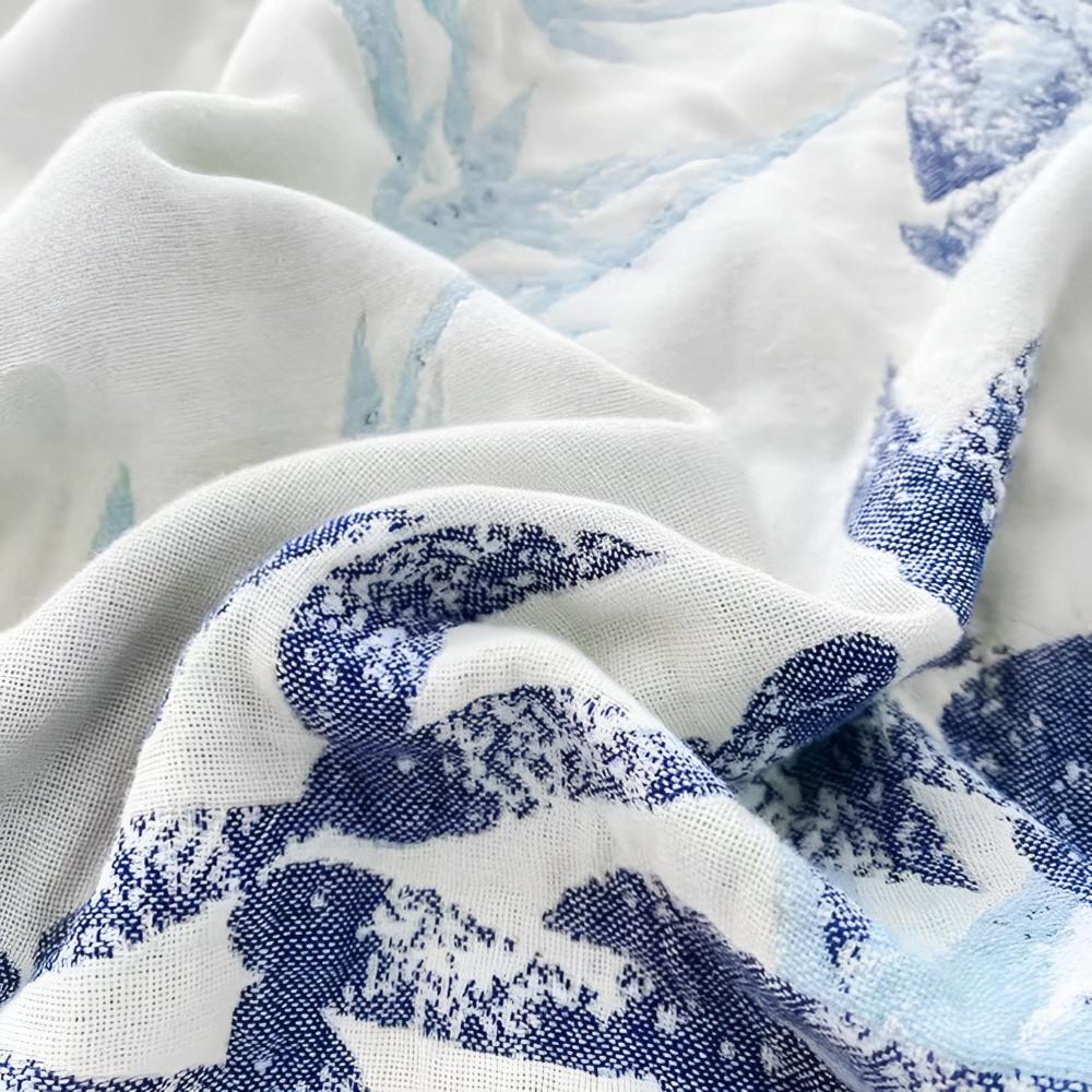 Throw Blanket Reversible Jacquard Cotton - Image 4