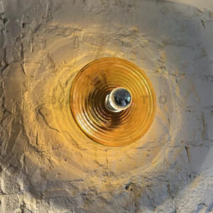 Wall Light Ripple Glass Metal Frame & Integrated LED