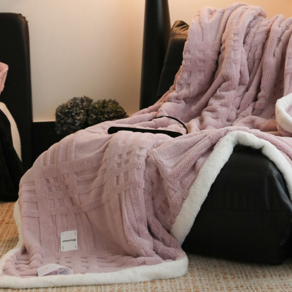 Winter Blanket Three-Dimensional Jacquard Plush Microfiber Machine Washable - Image 8