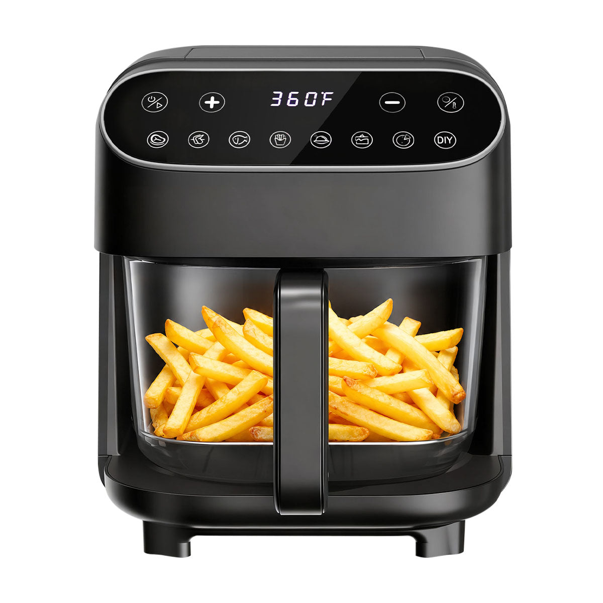 Kismile 5 Quart Glass Air Fryer, Non-Toxic PTFE-Free with 360° Visible Bowl, 8 Presets 12420KAF0 - Image 3