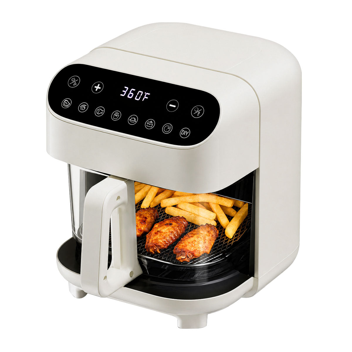 Kismile 5 Quart Glass Air Fryer, Non-Toxic PTFE-Free with 360° Visible Bowl, 8 Presets 12420KAF0 - Image 13