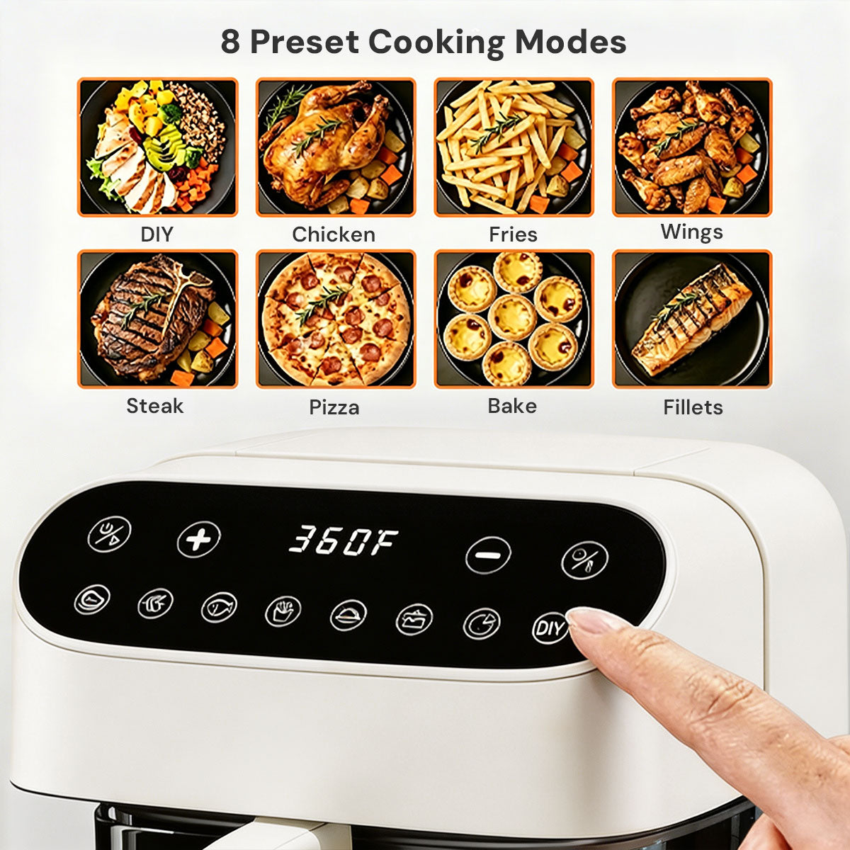 Kismile 5 Quart Glass Air Fryer, Non-Toxic PTFE-Free with 360° Visible Bowl, 8 Presets 12420KAF0 - Image 19