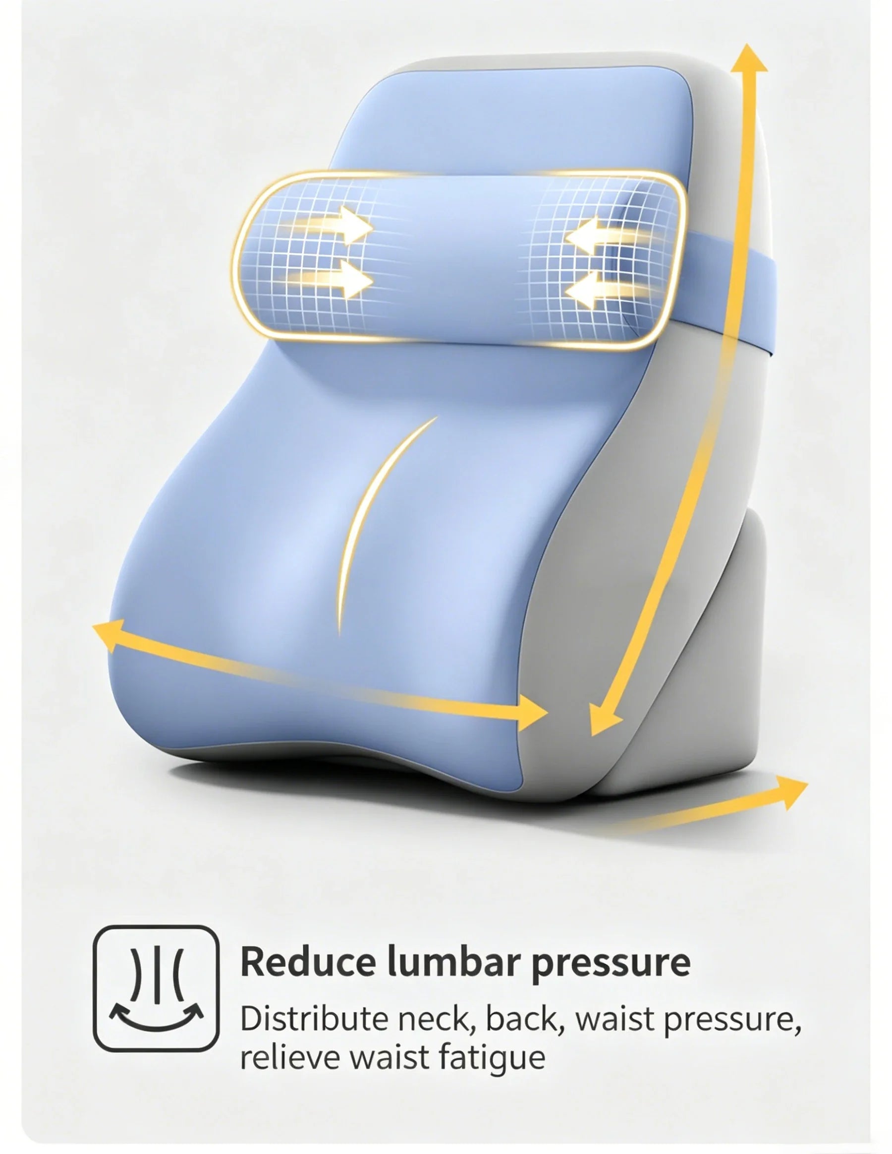 Extra Large Back Support Wedge Pillow with Ergonomic Design - Image 7