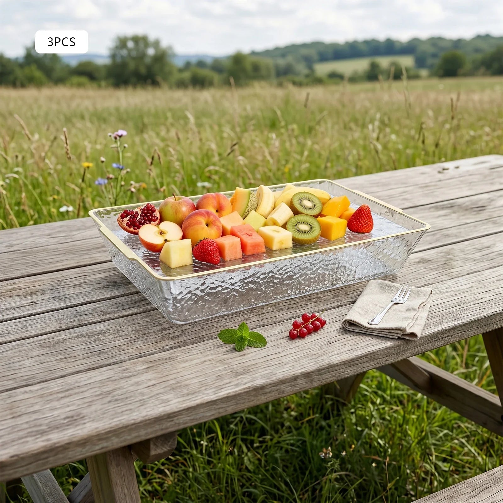 Serving Set with Chilled Tray and Bowls - Image 9